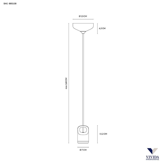 Vivida bag lampada a sospensione bianco singola led 5w 3000k
