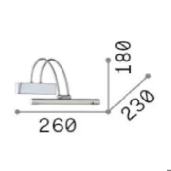 Ideal lux bow ap d26 applique per bagno led 3,5w 3000k