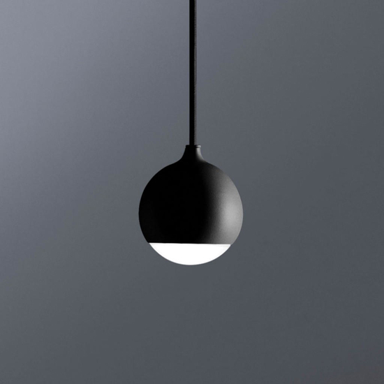 Vivida shallow lampadario moderno led 3000k 4 luci sfere nere