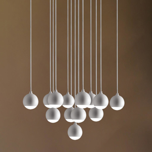 Vivida shallow lampadario a cascata per salotto led 3000k bianco