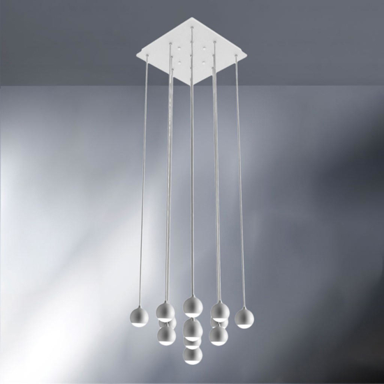 Vivida shallow lampadario a cascata per salotto led 3000k bianco
