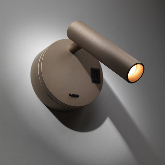 Applique orientabile da comodino led 3000 4000k sabbia vivida betu