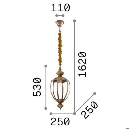 Norma sp1 ideal lux lampadario lanterna brunito 