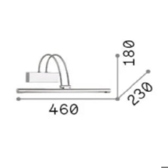 Ideal lux applique bow ap d46 cromo per bagno led 4w