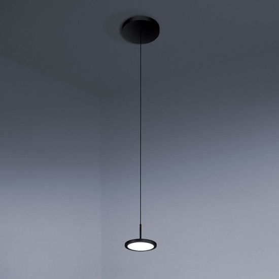 Mystery vivida lampada a sospensione nera led 15w cct