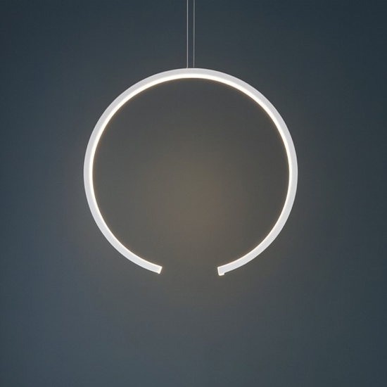 Lampadario moderno led 25w 3000k design bianco vivida olympic