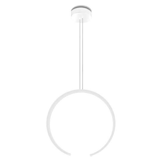 Lampadario moderno led 25w 3000k design bianco vivida olympic