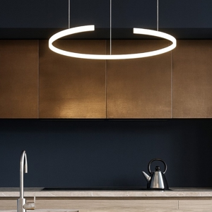 Lampadario per cucina led 30w 3000k 4000k olympic bianco vivida international