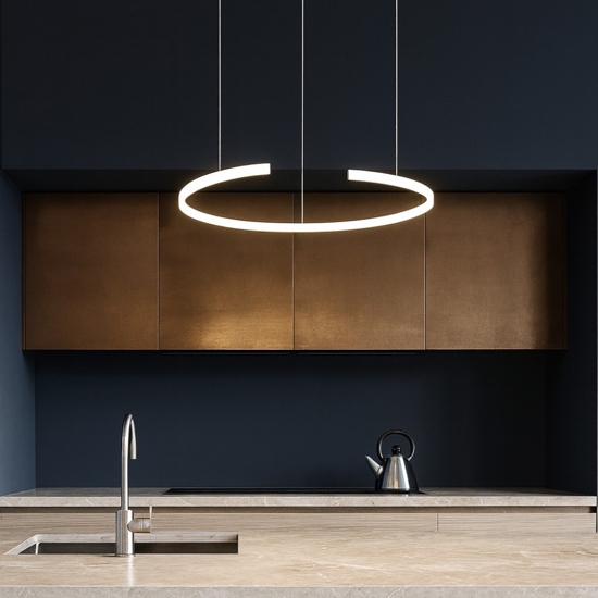 Lampadario per cucina led 30w 3000k 4000k olympic bianco vivida international