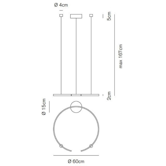Vivida olympic lampadario moderno economico bianco led 30w 3000k 4000k