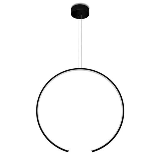 Lampadarioled 30w particolare moderno nero olympic vivida international