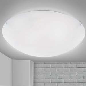 Simply pl3 ideal lux plafoniera da cucina di vetro bianco rotonda