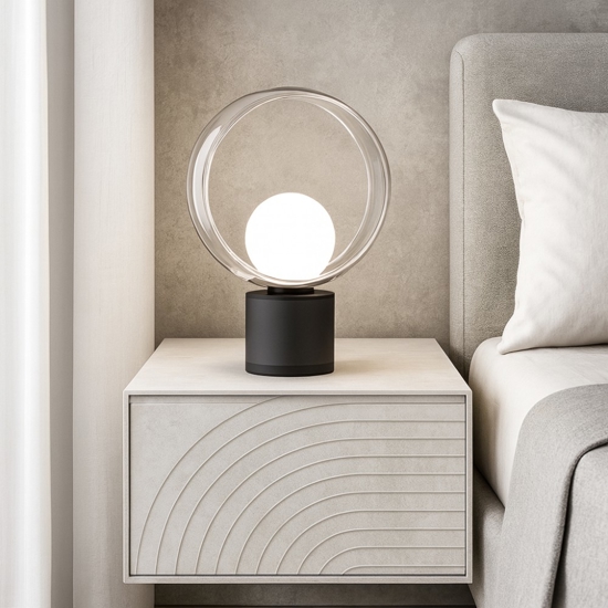 Cosmit nera h26 abat-jour vivida international design moderna metallo vetro