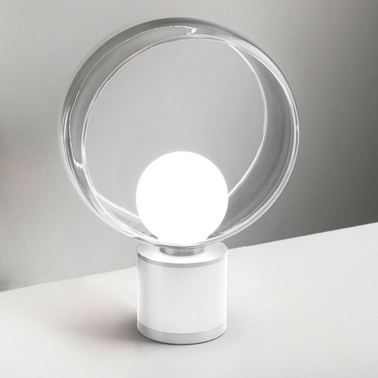 Vivida cosmit lampada abat-jour bianca da comodino design moderna h32cm
