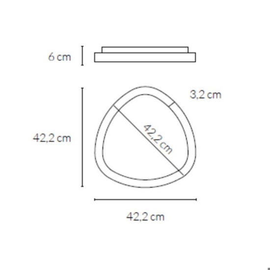 Plafoniera led 38w 3000k 4000k vivida lifering titanio