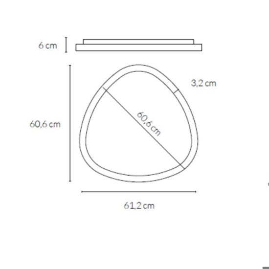 Plafoniera led 48w 3000k 4000k bronzo per cucina dimmerabile