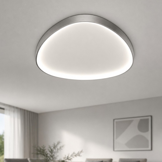 Plafoniera a led vivida lifering titanio 48w 3000k 4000k dimmerabile