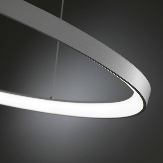 Lampadario moderno titanio led 60w 3000k 4000k vivida lifering