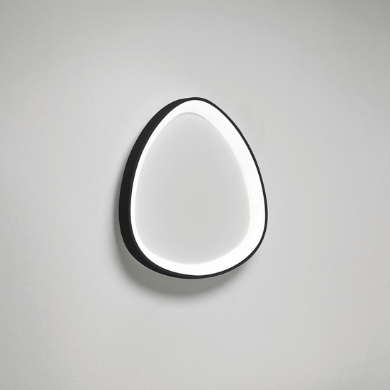 Vivida lifering plafoniera led nera 38w dimmerabile 3000k 4000k