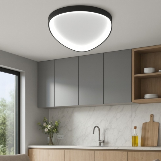 Vivida lifering plafoniera led nera 38w dimmerabile 3000k 4000k