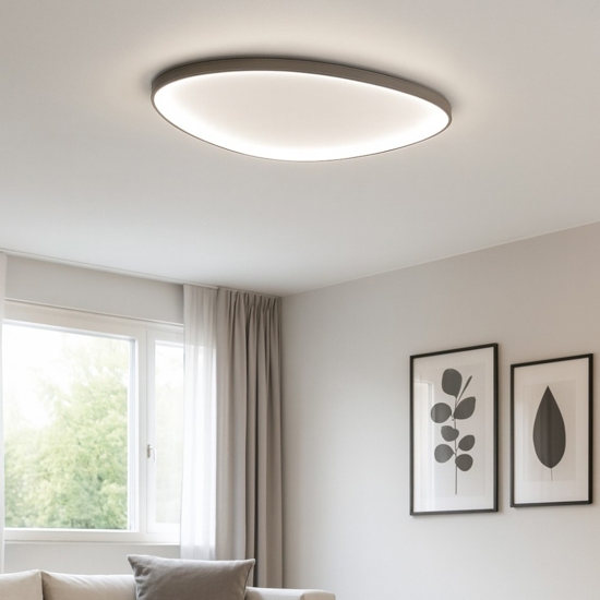 Plafoniera vivida lifering bronzo led 60w 3000k 4000k dimmerabile