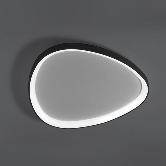 Plafoniera nera vivida lifering led 60w 3000k 4000k moderna