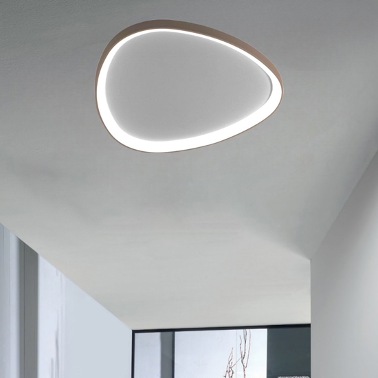 Grande plafoniera vivida lifering sabbia led 60w 3000k 4000k