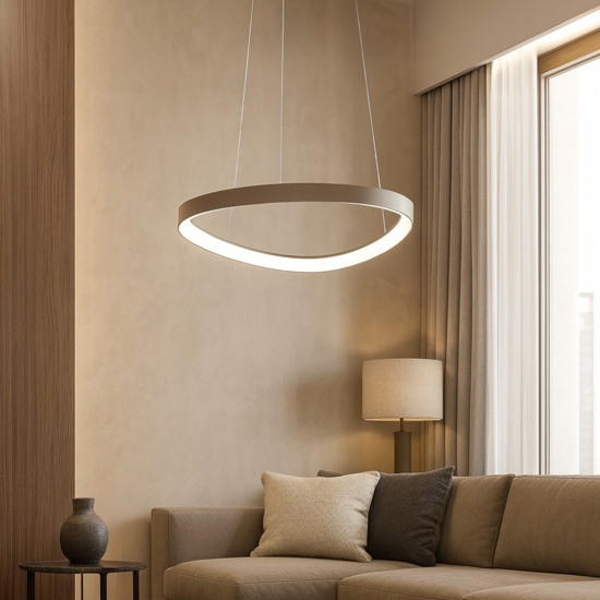 Vivida lifering lampadario moderno sabbia led 48w 3000k-4000k