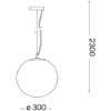 Mapa bianco sp1 d30 ideal lux lampadario per bagno sfera vetro bianco