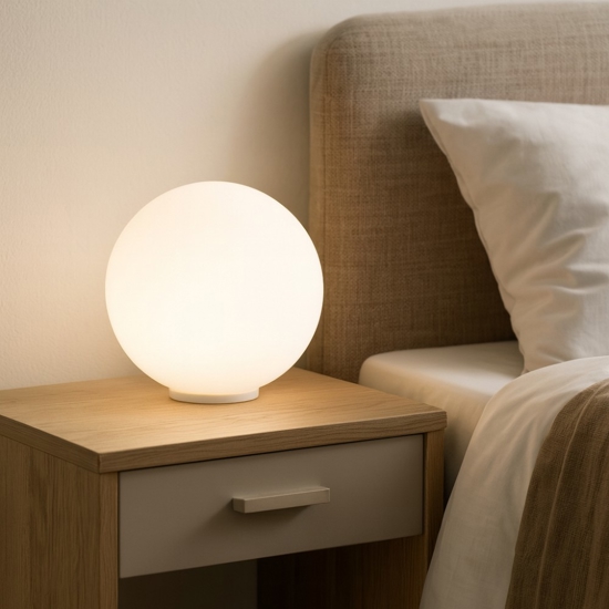Mapa bianco tl1 d20 ideal lux abat-jour moderna per camera da letto