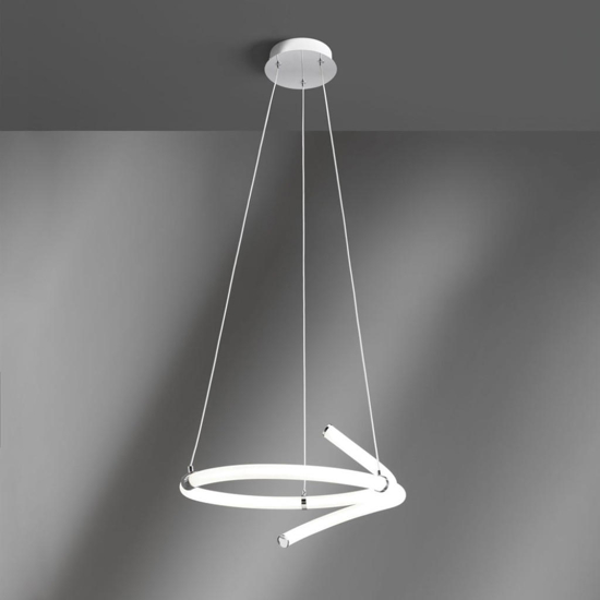 Lampadario per soggiorno moderno cromo led 3000k dimmerabile vivida lightline