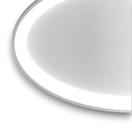 Plafoniera vivida lifering-o bianca ovale led 3000k 4000k