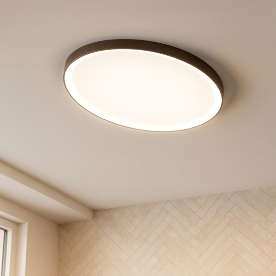 Vivida lifering-o plafoniera bronzo ovale 80cm led 50w 3000k 4000k