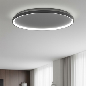 Plafoniera vivida lifering-o led 50w 3000k 4000k titanio ovale