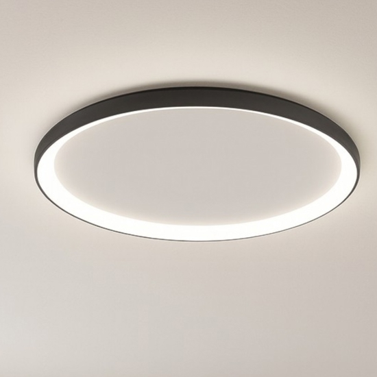Vivida lifering-o plafoniera ovale nera moderna led 80w 3000k 4000k