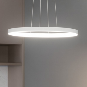 Lampadario moderno ovale bianco led 40w 3000k 4000k vivida lifering-o