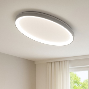 Plafoniera led 80w  vivida lifering-o titanio  3000k 4000k dimmerabile