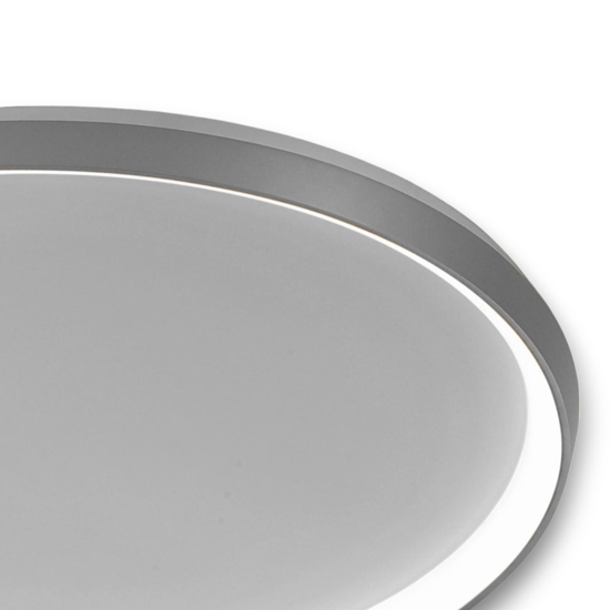 Plafoniera led 80w  vivida lifering-o titanio  3000k 4000k dimmerabile