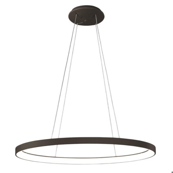 Lampadario moderno ovale nero 80cm led 50w 3000k 4000k vivida lifering-o