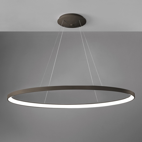 Lampadario vivida lifering-o bronzo ovale led 80w 3000k 4000k