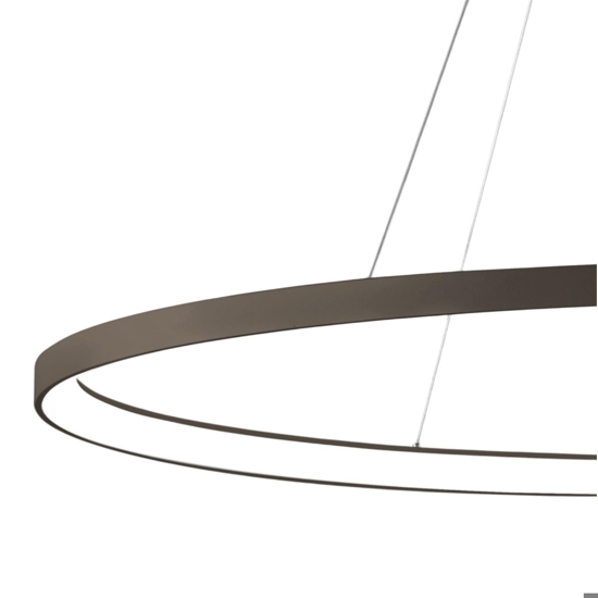 Lampadario vivida lifering-o bronzo ovale led 80w 3000k 4000k