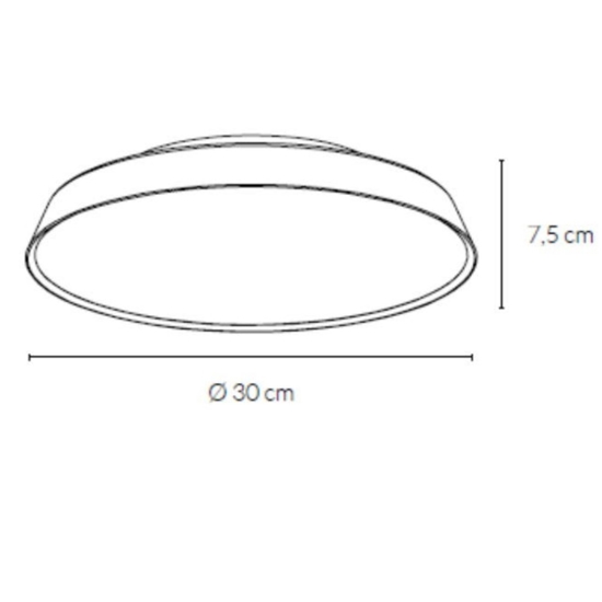 Plafoniera rotonda bianca led 20w 3000k 4000k dimmerabile vivida pinco