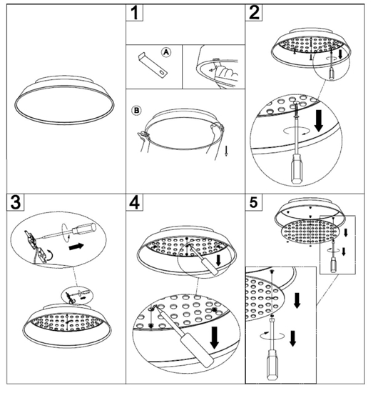 Vivida pinco plafoniera per cucina rotonda bianca led 40w 3000k 4000k dimmerabile