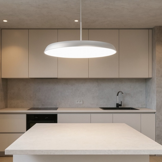 Grande lampadario vivida pinco bianco led 50w 3000k 4000k