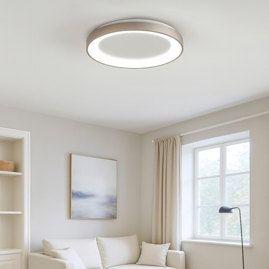 Vivida lifering sabbia plafoniera da cucina ovale moderna led 48w 3000k 4000k dimmerabile