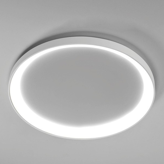 Plafoniera bianca rotonda 60cm led 60w 3000k 4000k vivida lifering-r