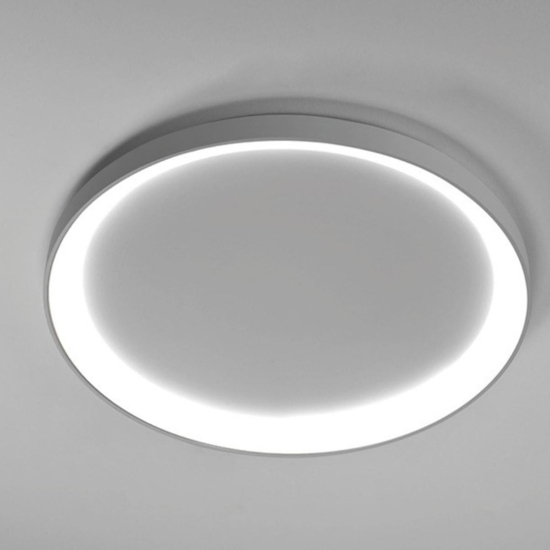 Plafoniera led 60w ovale vivida lifering-r titanio 3000k 4000k dimmerabile