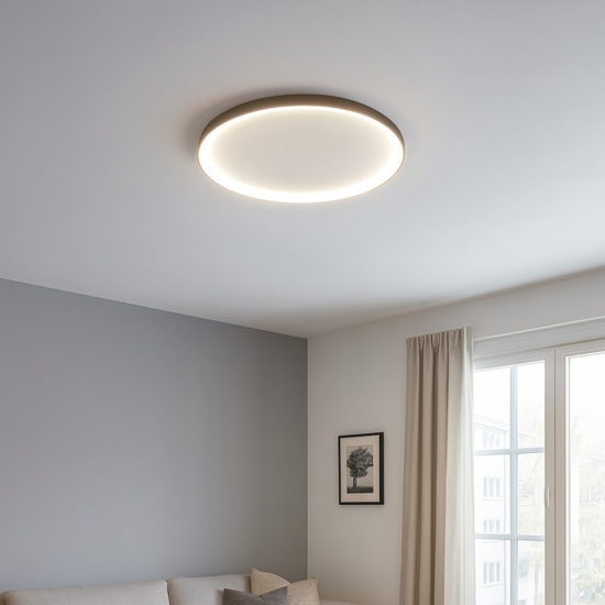 Plafoniera vivida  lifering-r rotonda nera led 80w 3000k 4000k