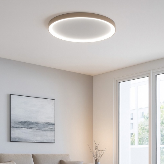 Plafoniera sabbia led 80w 3000k 4000k vivida lifering-r rotonda