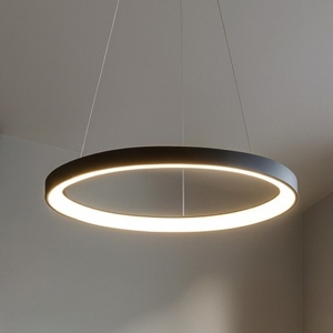 Lampadario per soggiorno nera rotondo led 60w 3000k 4000k vivida  lifering-r